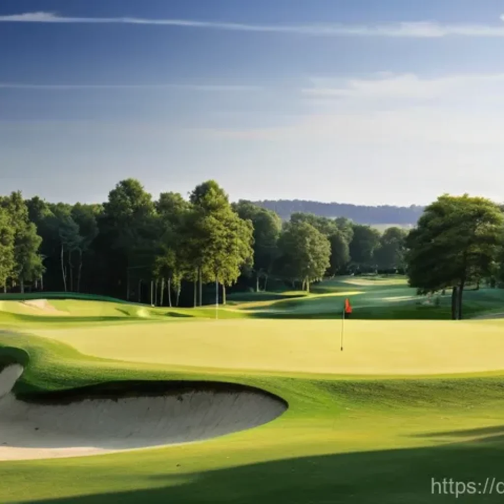 초보자에게 추천하는 골프 코스 구성 - **Prompt:** A diverse group of adult beginner golfers, dressed in comfortable and appropriate athlet...