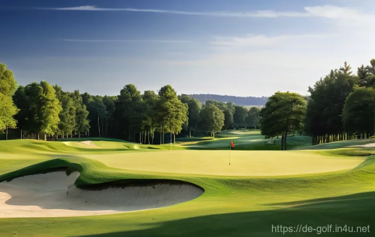 초보자에게 추천하는 골프 코스 구성 - **Prompt:** A diverse group of adult beginner golfers, dressed in comfortable and appropriate athlet...