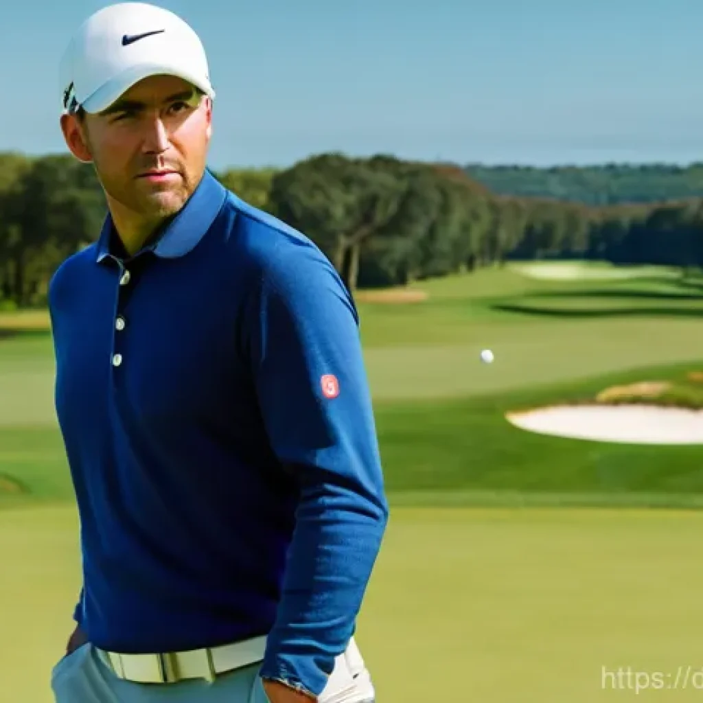 하이브리드 골프 클럽 사용법 - **Prompt 1: Versatility and Confidence on the Fairway**
    An adult male golfer, approximately 45 y...